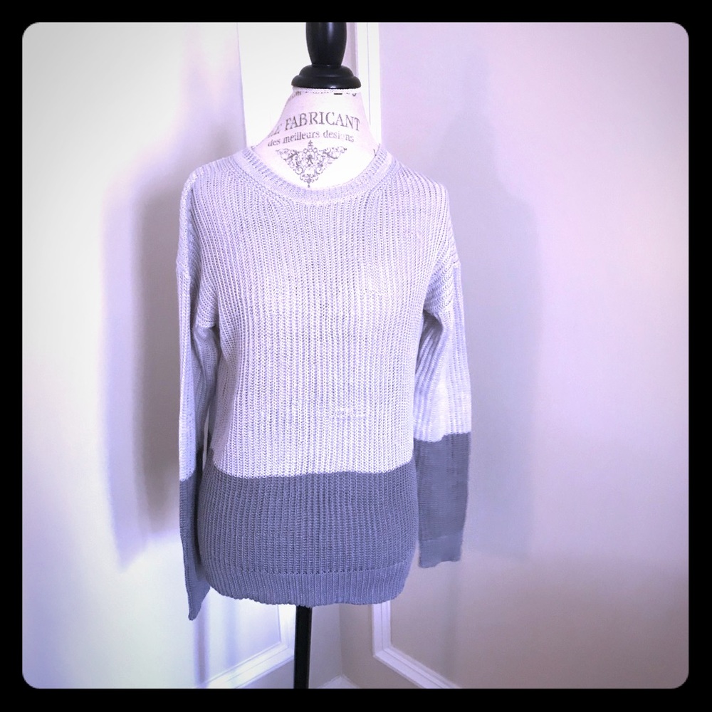 Vince Gray Ombre Knit Sweater Sz XS